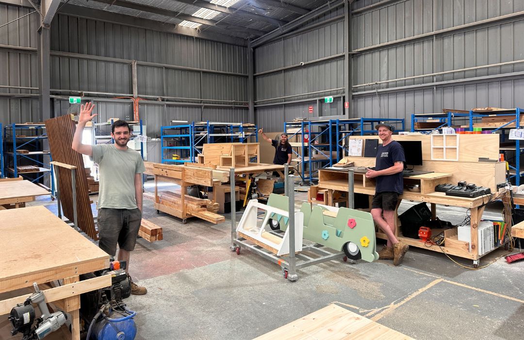Castle and Cubby team at the warehouse providing an update on all the exciting things happening