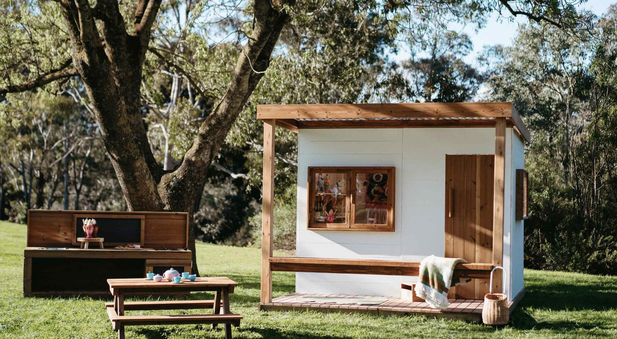 Modern Timber Cubby House by Castle & Cubby