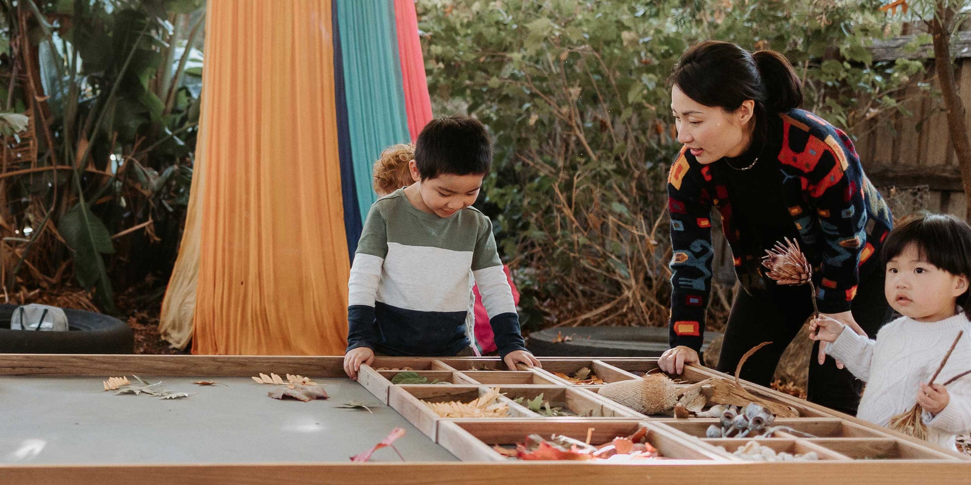 Outdoor Sensory Play Tables for Primary Schools and Early Learning Centres. Made in Australia by Castle & Cubby.