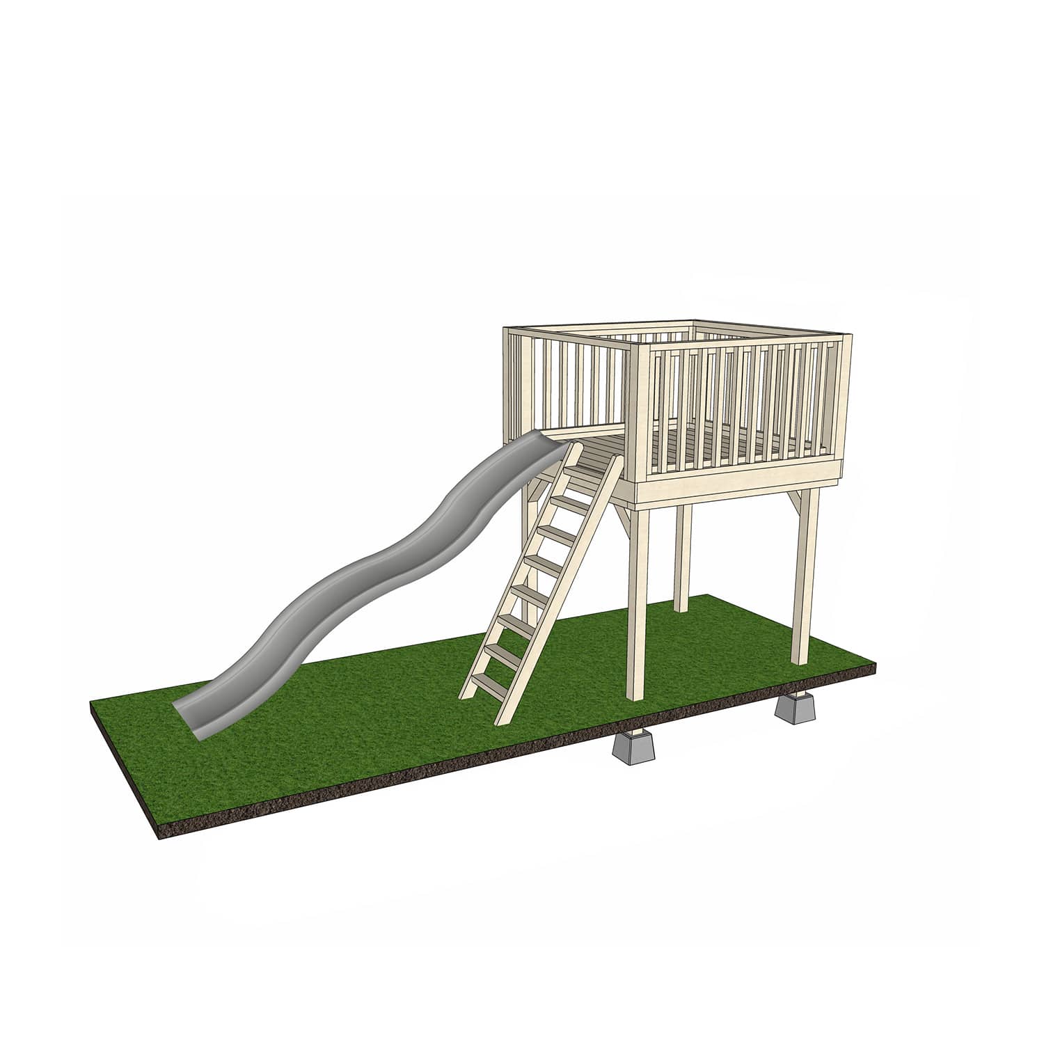 Raised platform 1800 x 1800mm size with slide