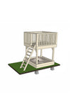 Raised platform 1800 x 1800mm size with sandpit