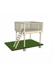Raised platform 2400 x 2400mm size with ladder