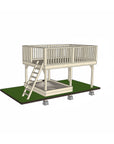 Raised platform 2400 x 3600mm size with sandpit