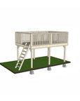 Raised platform 2400 x 3600mm size with ladder