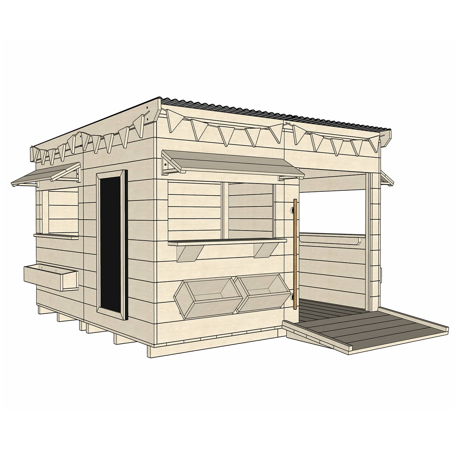 Commercial Signature Style: Accessible Flat Roof Cubby Houses