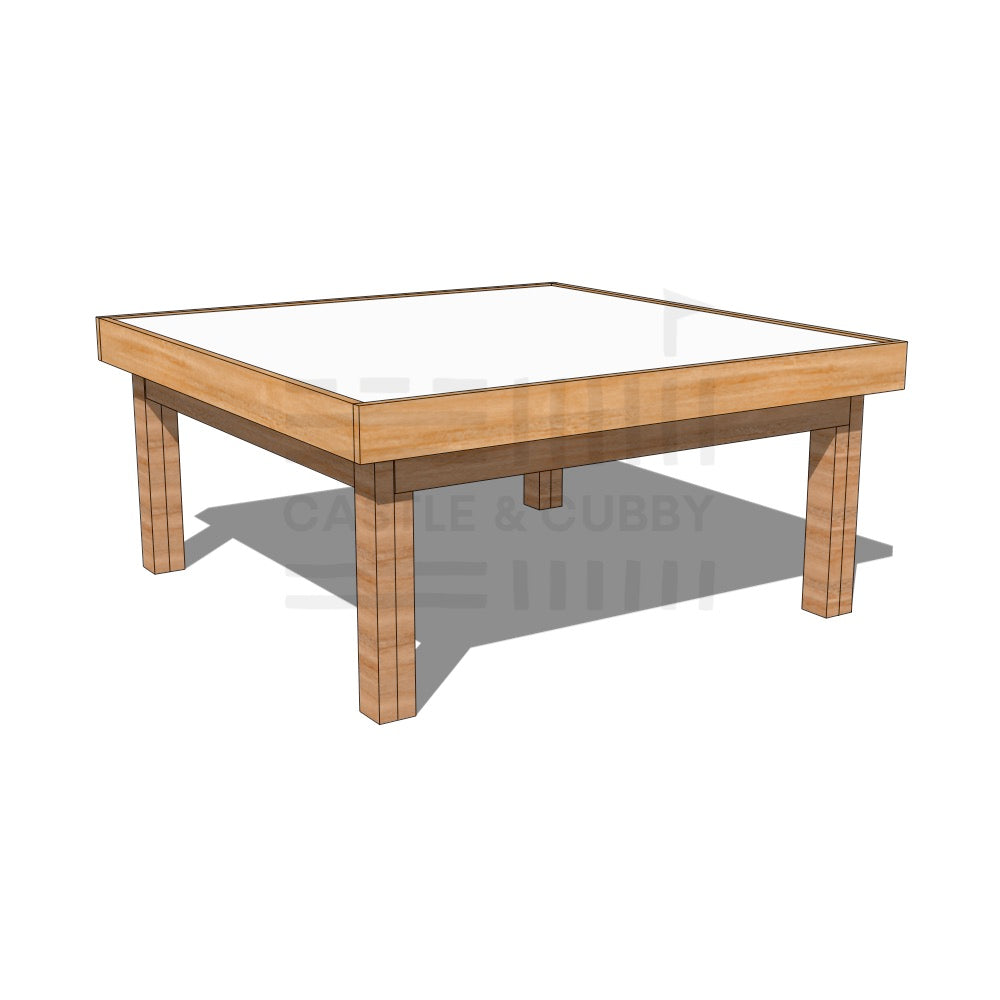 Hardwood arts and craft table 1200 x 1200mm and 550mm height