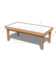 Timber multipurpose arts and craft table 1800 x 900mm and 650mm height with dimensions