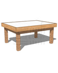 Hardwood arts and craft table 900 x 1200mm and 550mm height