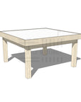 Pine arts and craft table 1200 x 1200mm and 650mm height