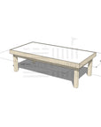 Pine wooden multipurpose arts and craft table 1800 x 900mm and 550mm height with dimensions