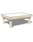 Pine arts and craft table 900 x 1200mm and 450mm height