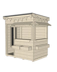 Commercial Signature Style: Flat Roof Wooden Cubby Houses