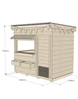 Commercial Signature Style: Flat Roof Wooden Cubby Houses