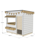 Commercial Signature Style: Flat Roof Wooden Cubby Houses