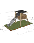 Platform with Roof & Double Slide