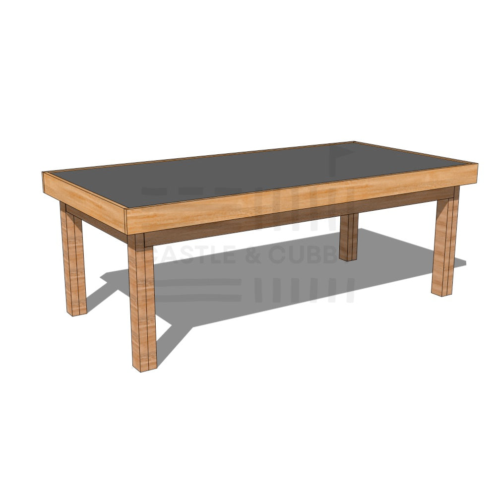 Hardwood chalkboard drawing table 1800 x 900mm and 650mm height