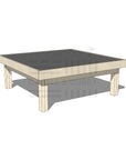 Pine chalkboard drawing table 1200 x 1200mm and 450mm height