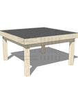 Pine chalkboard drawing table 1200 x 1200mm and 650mm height