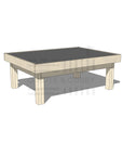 Pine chalkboard drawing table 900 x 1200mm and 450mm height