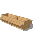 Raised garden bed with seating CAD image on white background