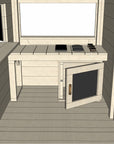 Cubby House 1200mm Interior Wooden Kitchen and Oven