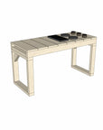Cubby House 1200mm Internal Timber Kitchen Stove Top Role Play