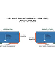 Flat roof raw extended height wooden cubby house residential midi rectangle with dimensions