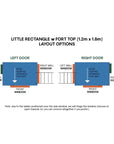 Layout diagram of little rectangle cubby with fort top