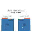Layout diagram for modern shelters