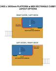 Layout diagram for 2400x3600 platform and treehouse