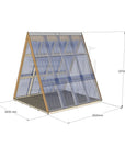 Large Timber Open A Frame Clear Roof No Back With Floor with dimensions