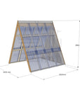 Large Timber Open A Frame Clear Roof With Back with dimensions