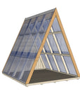 Large Timber Open A Frame Clear Roof With Back With Floor