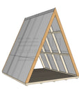 Large Timber Open A Frame Diffused Grey Roof No Back With Floor