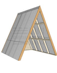 Large Timber Open A Frame Diffused Grey Roof With Back