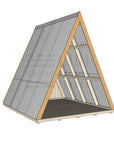 Large Timber Open A Frame Diffused Grey Roof With Back With Floor
