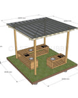 Mud Kitchen Shade Shelter - UV Canopy