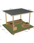 Mud Kitchen Shade Shelter - UV Canopy
