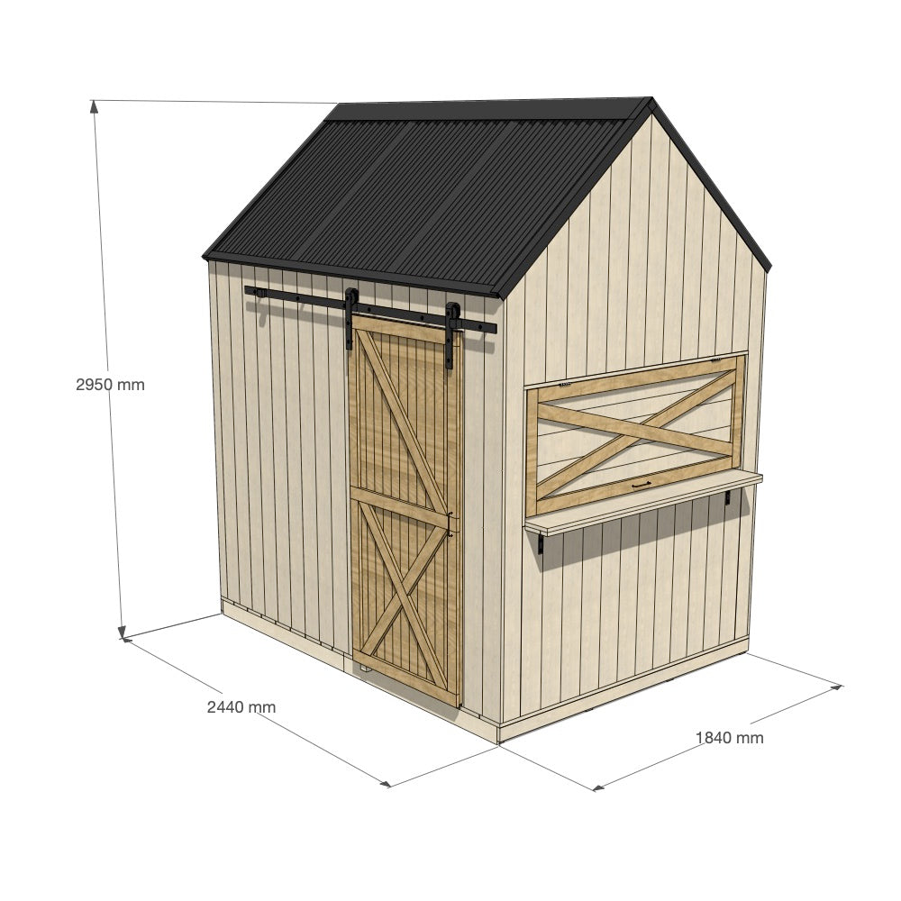 Barn with Mezzanine Cubby House - Resi