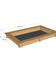 Dimensioned Timber Raised Garden bed or Sandpit Kit CAD Image - 1450mm x 2350mm - 235mm high in oiled finish