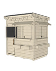 Signature Style: Flat Roof Wooden Cubby House