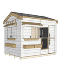 Pitched roof painted wooden extended height cubby house residential and family homes large rectangle accessories