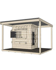 Pine timber extended height house with wraparound verandah and deck for family gardens little rectangle size with accessories