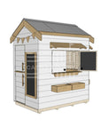 Pitched roof extra height painted wooden cubby house residential and family homes little rectangle accessories