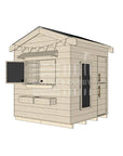 Pitched roof extra height raw wooden cubby house residential and family homes midi square accessories