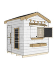 Pitched roof extra height painted wooden cubby house residential and family homes midi square accessories