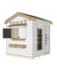 Pitched roof extra height painted wooden cubby house residential and family homes midi square accessories