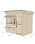 Signature Style: Flat Roof Wooden Cubby House