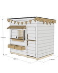 Signature Style: Flat Roof Wooden Cubby House