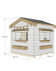 Pitched roof painted wooden cubby house residential and family homes midi square dimensions